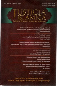 Image of Justicia Islamica : Jurnal Kajian Hukum Srnal