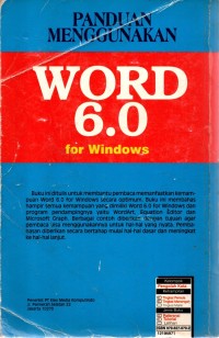 Image of Panduan menggunakan Word 6.0 for Windows