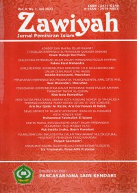 Image of Zawiyah : Jurnal pemikiran islam